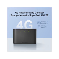 Produktbild för Mercusys MT110, Mobilnät, router, Svart, Batterinivå, Wi-Fi,...
