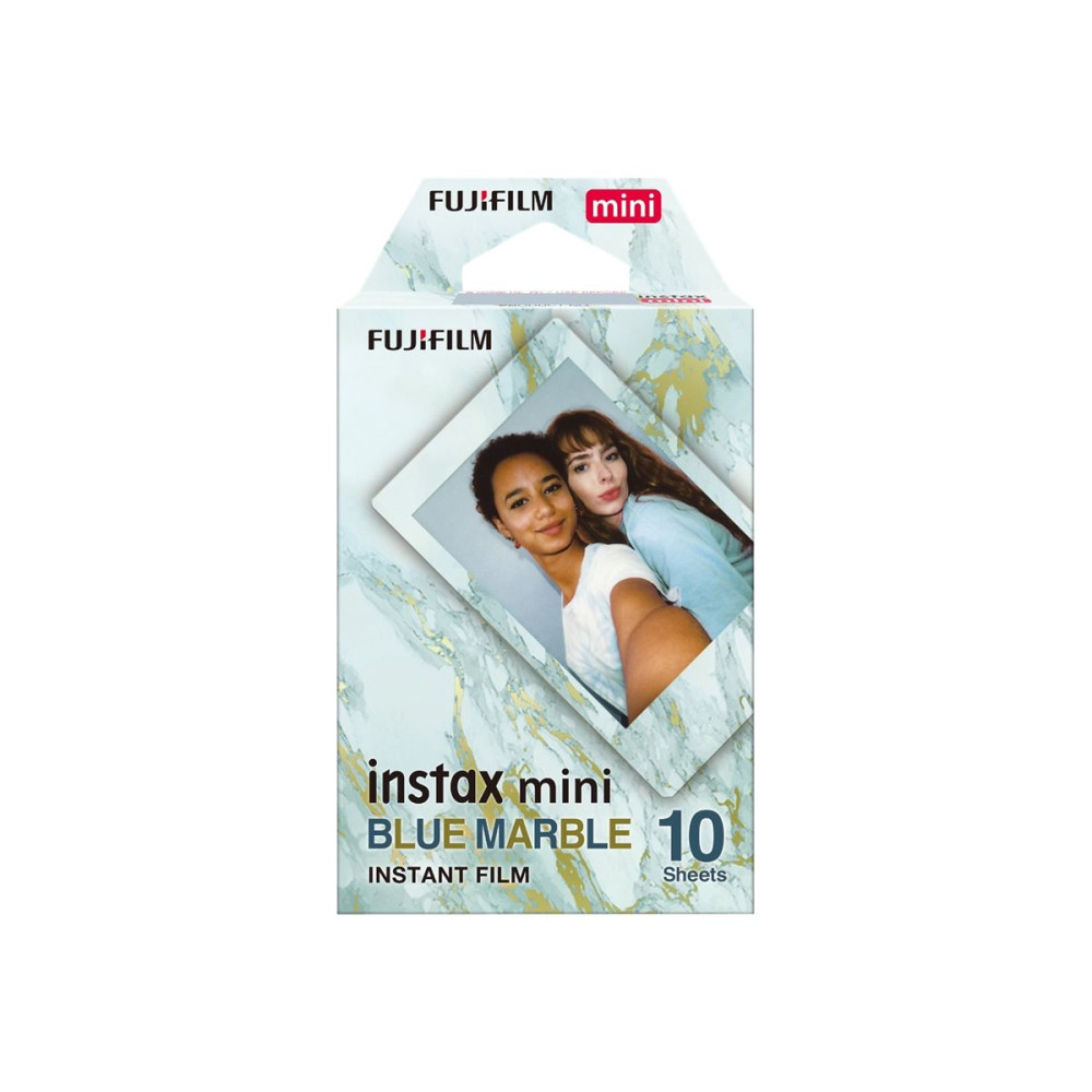 Produktbild för Fujifilm Instax Mini Blue Marble färgfilm för snabbframkallning - ISO 800 - 10