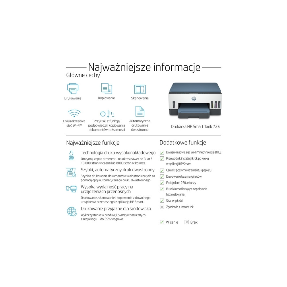 Produktbild för HP Smart Tank 725 All-in-One
