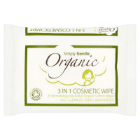 Simply Gentle Organic 3 in 1 Cosmetic Wipe 25 wipes