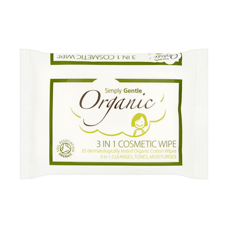 Produktbild för Organic 3 in 1 Cosmetic Wipe 25 wipes