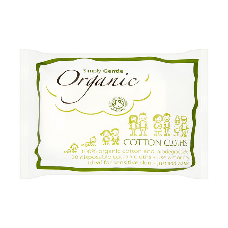 Produktbild för Organic Cotton Cloths 30 cloths