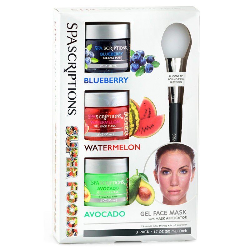 Produktbild för Super Foods Masks, Blueberry, Watermelon, Avocado
