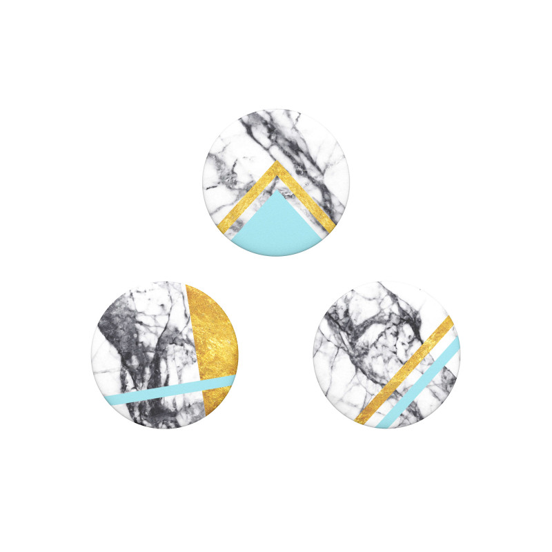 Produktbild för White Marble Glam Avtagbara MINI Grip 3pack