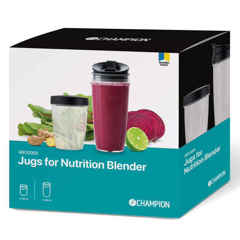 Produktbild för Nutrition Blender Extra Flaska 2-pack MB100/NB500