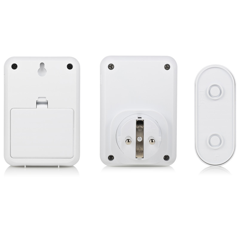 Produktbild för Trådlös dörrklocka Plug-in och portabel