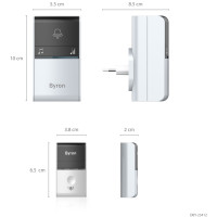 Miniatyr av produktbild för Trådlös dörrklocka Kinetic Ej batteri