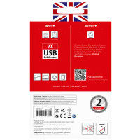 Produktbild för El-Adapter USB Storbritannien mfl