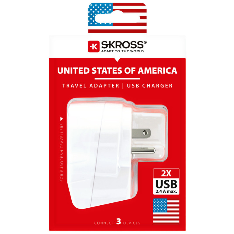 Produktbild för El-Adapter USB USA/JP mfl