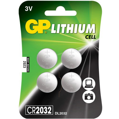 GP CR2032 3V Knappcell 4-pack