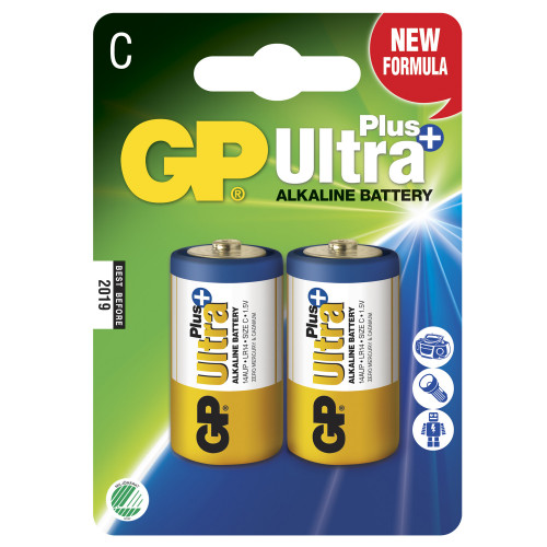 GP Ultra Plus Alkaline C LR14 2-p