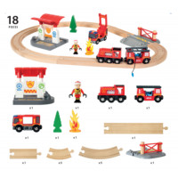 Miniatyr av produktbild för 33815 Tågset med brandmanstema