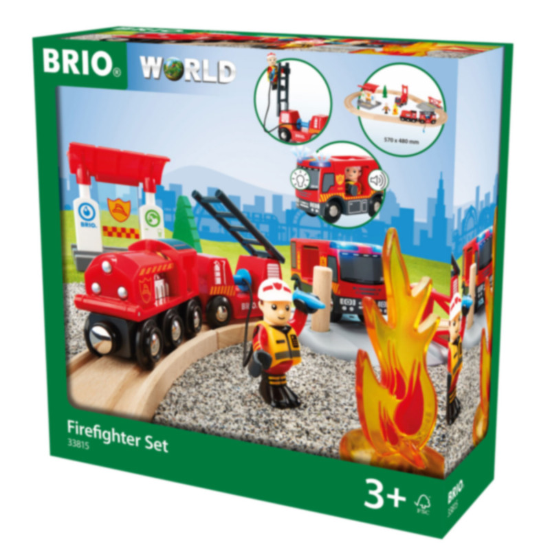 Produktbild för 33815 Tågset med brandmanstema