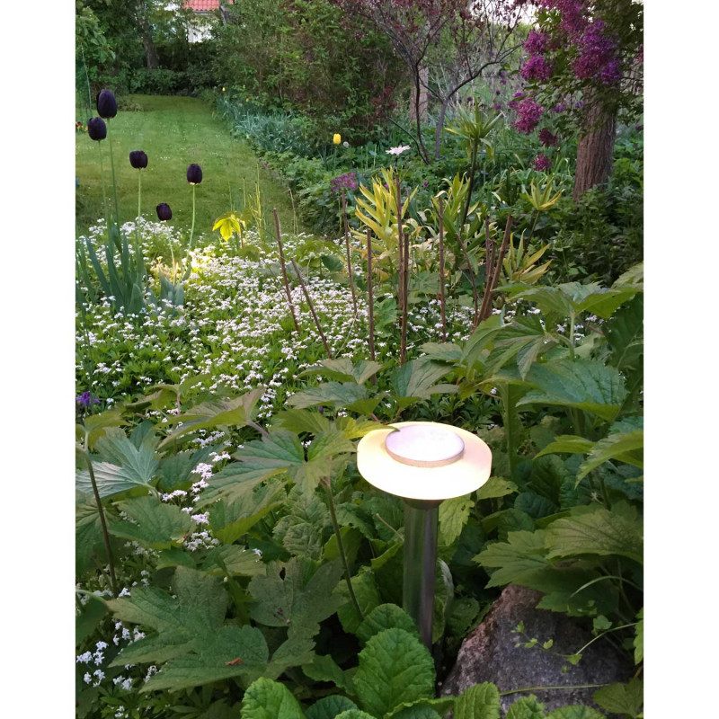 Produktbild för Ellips trädgårdslampa Aluminium