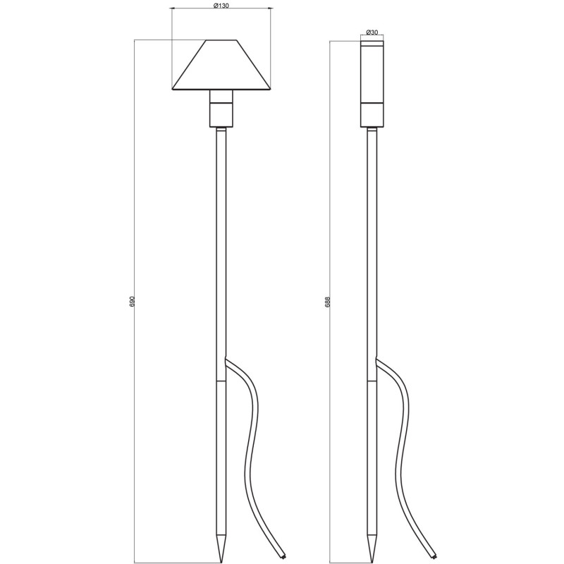 Produktbild för Apollo Trädgårdslampa 45cm