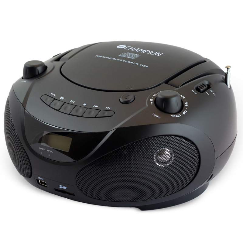 Produktbild för Boombox CD/Radio/MP3/USB Black