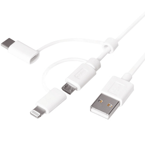 LogiLink MicroUSB USB-C Lightning-kabel