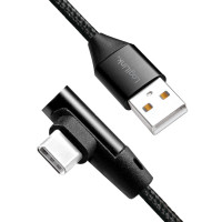 Miniatyr av produktbild för Vinklad USB-C-kabel USB 2.0 Max 15W 0,3m