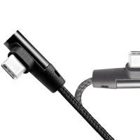 Miniatyr av produktbild för Vinklad USB-C-kabel USB 2.0 Max 15W 0,3m
