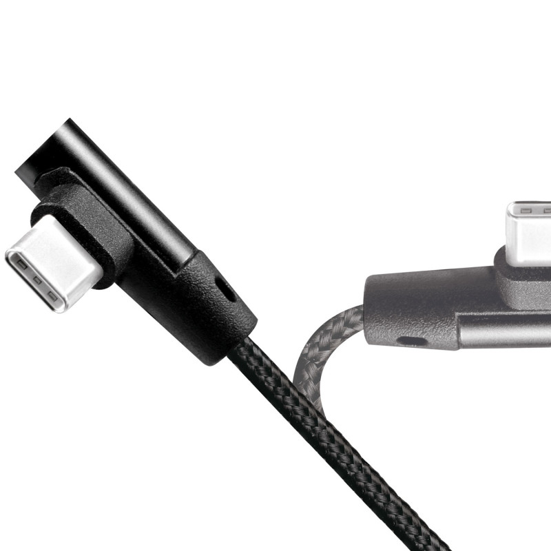 Produktbild för Vinklad USB-C-kabel USB 2.0 Max 15W 0,3m