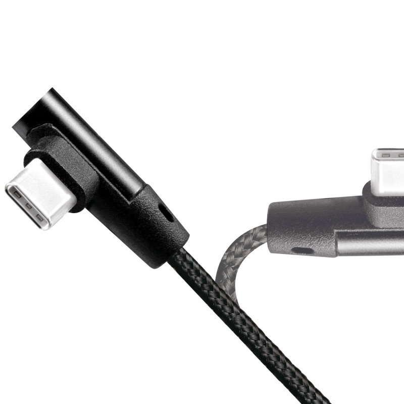 Produktbild för Vinklad USB-C-kabel USB 2.0 Max 3A 1m