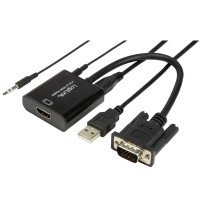 Miniatyr av produktbild för VGA + USB-ljud -> HDMI