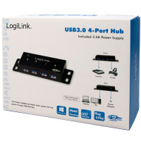 Miniatyr av produktbild för USB 3.0-hub 4-port