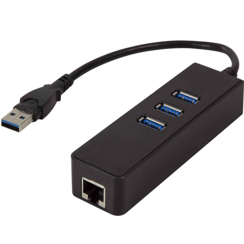 Produktbild för USB 3.0->RJ45 Gigabit USB-hub