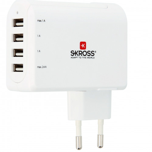 SKROSS 4-Port USB-laddare EU