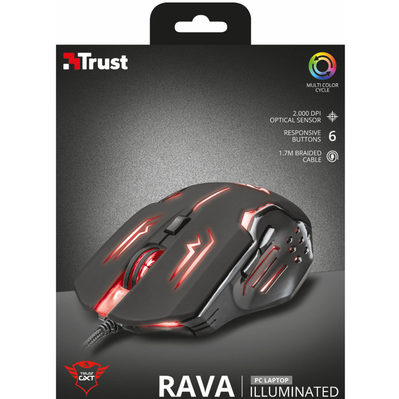 Produktbild för GXT 108 Rava Illuminated Gaming mouse