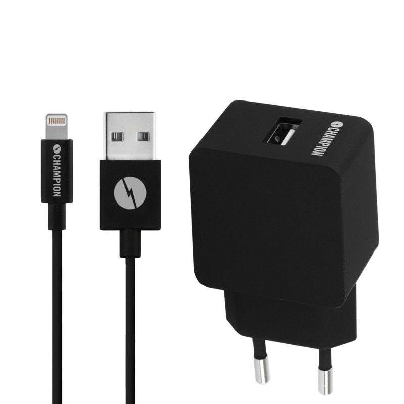 Produktbild för Laddare 12W + USB-A till Lightning Kabel Svart
