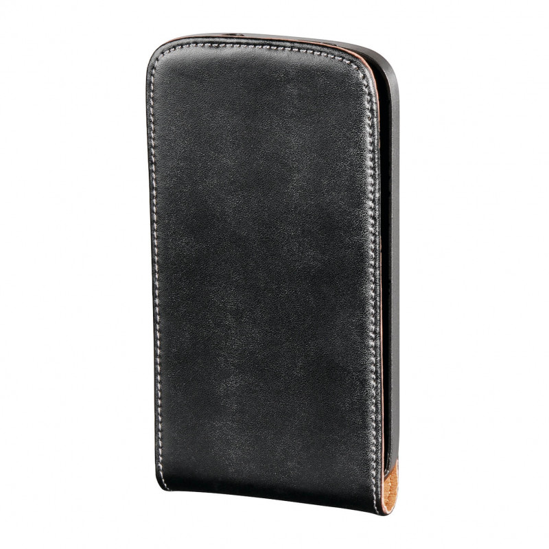 Produktbild för Mobilväska HTC Salsa flip-front svart läder