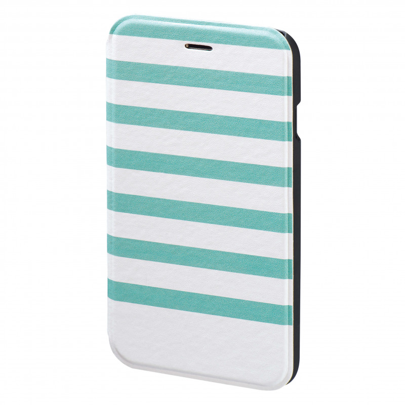Produktbild för Plånboksväska DesignLine iPhone6/6S Stripe Grön/Vit