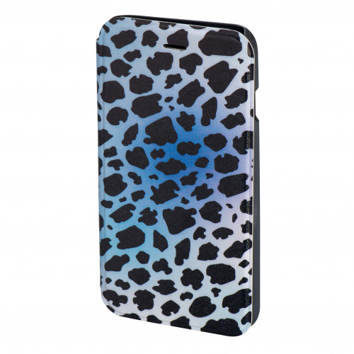 Hama Plånboksväska DesignLine iPhone6/6S Leopard Blå