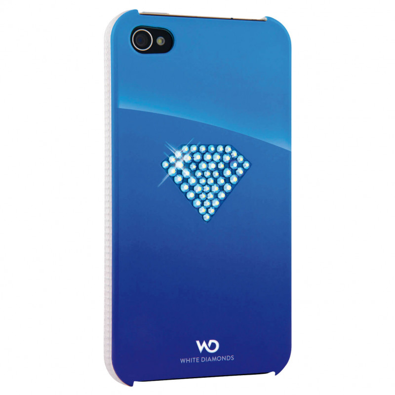 Produktbild för WHITE-DIAMONDS Rainbow Blå iPhone 4s Skal