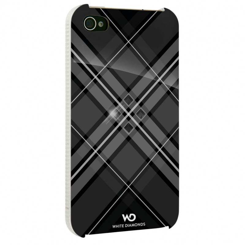 Produktbild för WHITE-DIAMONDS Grid Svart iPhone 4s Skal