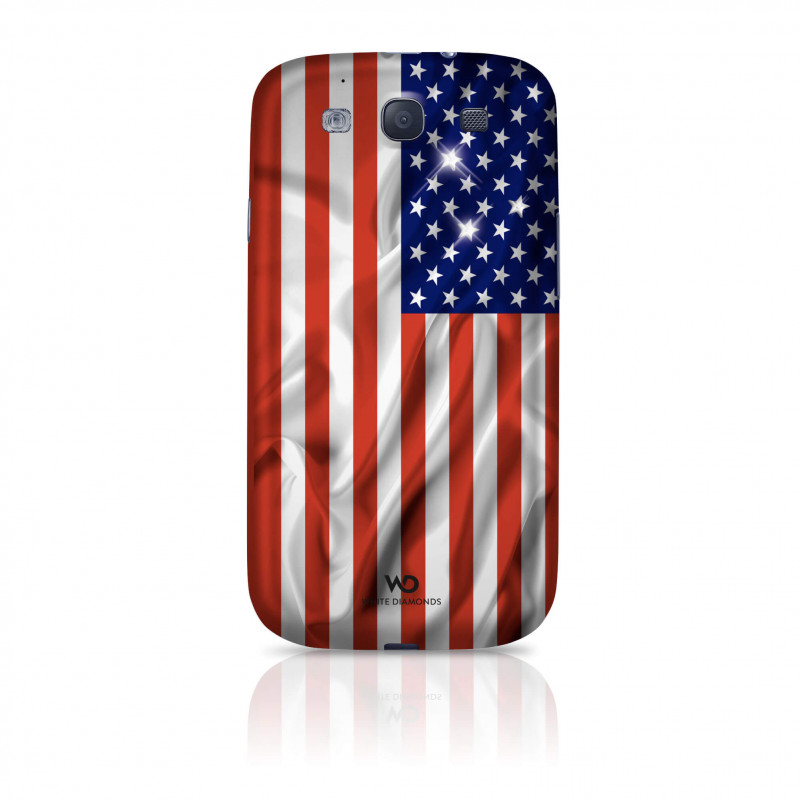 Produktbild för WHITE-DIAMONDS Flagga USA Samsung S3 Skal
