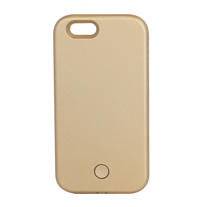 Produktbild för Mobilskal Selfie Lampa iPhone 7/8/SE  Guld