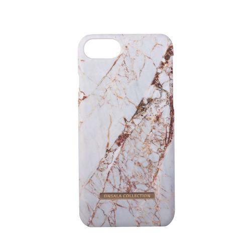 ONSALA COLLECTION Mobilskal Soft White Rhino Marble iPhone 6/7/8/SE