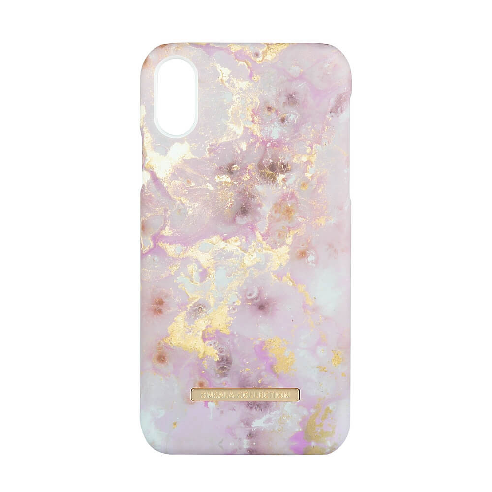 Produktbild för COLLECTION Mobilskal Soft RoseGold Marble iPhone XR