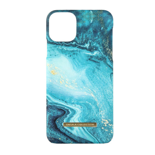 ONSALA COLLECTION Mobilskal Soft Blue Sea Marble iPhone 11 Pro Max