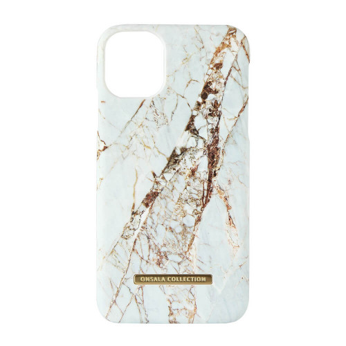 ONSALA COLLECTION Mobilskal Soft White Rhino Marble iPhone 12  Mini