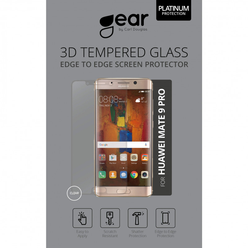 Produktbild för Härdat Glas 3D Full Cover Svart Huawei  Mate 9 Pro
