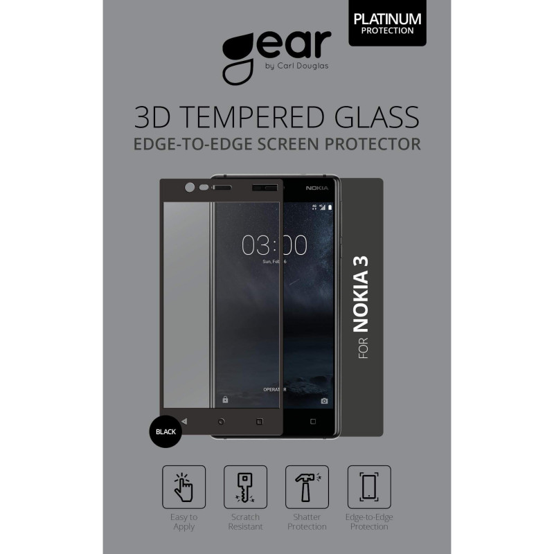 Produktbild för Härdat Glas 2.5D Nokia3