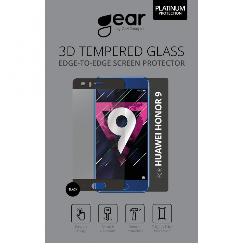 Produktbild för Härdat Glas 3D Full Cover Svart Huawei Honor 9