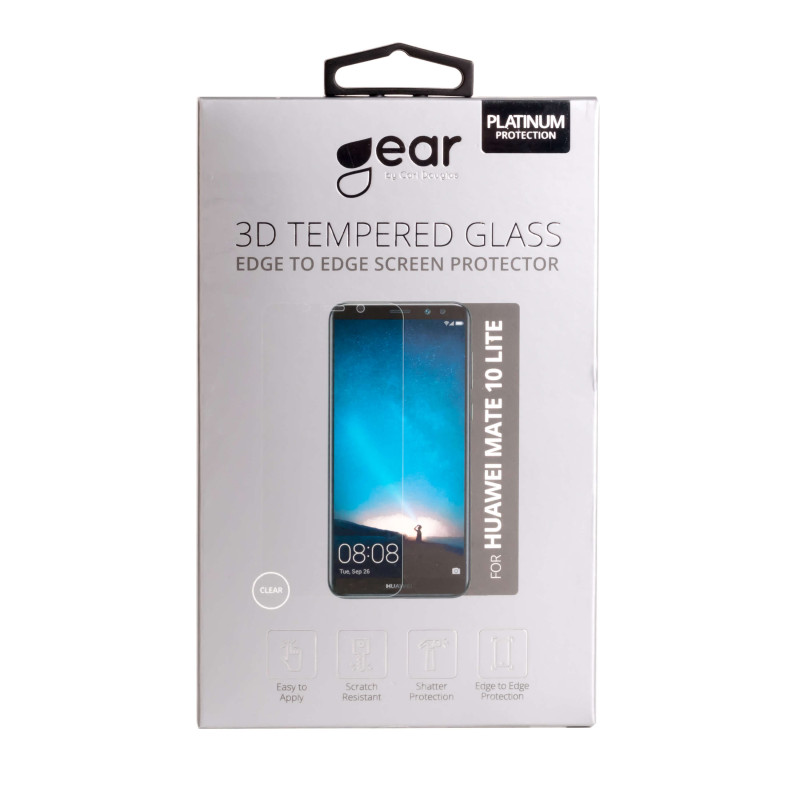 Produktbild för Härdat Glas 3D Full Cover Transp. Huawei Mate 10 Lite