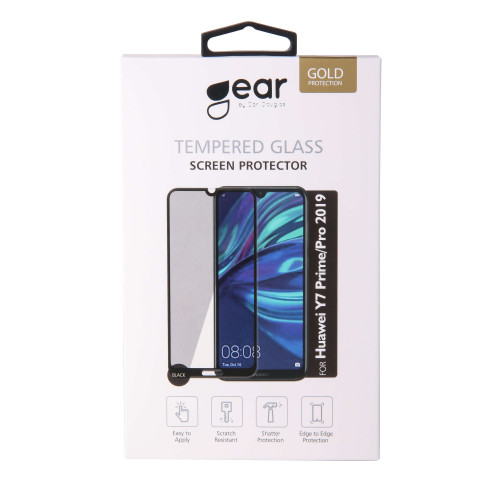 GEAR Härdat Glas 3D Full Cover Svart Huawei Y7 Prime/Pro 2019