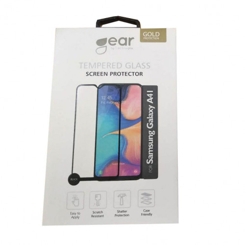 GEAR Glass Prot. Flat Case Friendly 2.5D GOLD Samsung A41