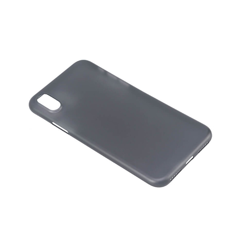 Produktbild för Mobilskal Ultraslim Svart Semitransparent iPhone X/Xs