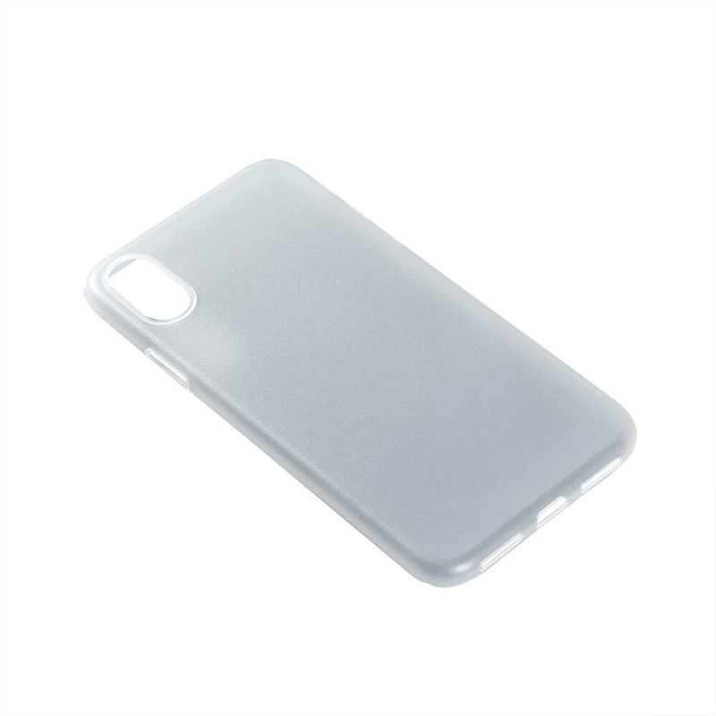 Produktbild för Mobilskal Ultraslim Vit Semitransparent iPhone Xs Max 6,5"